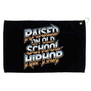 Raised On Old School Hip Hop Great Gift Cassette Graffiti Rap Funny Gift Grommeted Golf Towel