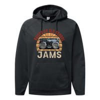 Raised On Old School Jams Hip Hop R&B Pop Rock 80s 90s Retro Performance Fleece Hoodie