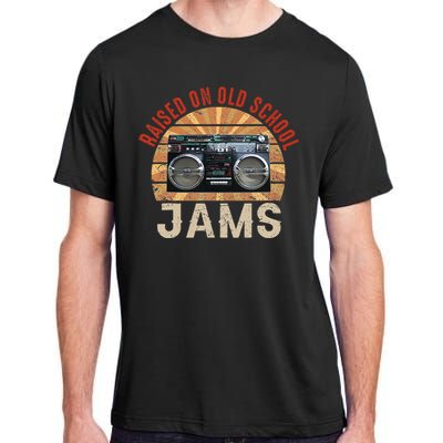 Raised On Old School Jams Hip Hop Adult ChromaSoft Performance T-Shirt