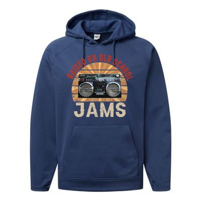 Raised On Old School Jams Hip Hop Performance Fleece Hoodie