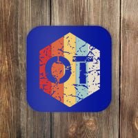 Retro Ot Occupational Therapy Gift Therapist Month Gift Coaster