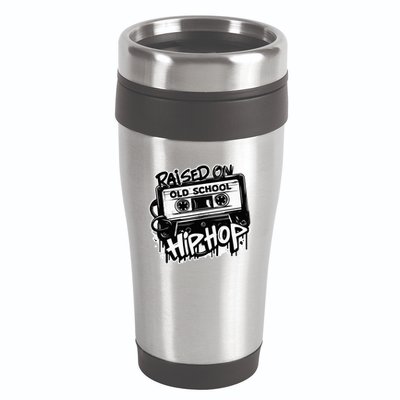 Raised On Old School Hip Hop Anniversary Cassette Graffiti 16oz Travel Tumbler