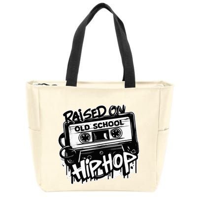 Raised On Old School Hip Hop Anniversary Cassette Graffiti Zip Tote Bag