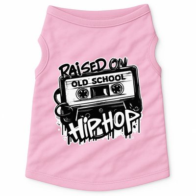 Raised On Old School Hip Hop Anniversary Cassette Graffiti Doggie Tank