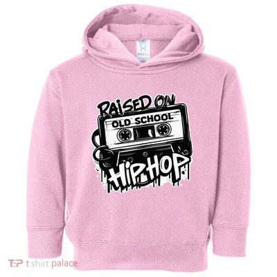 Raised On Old School Hip Hop Anniversary Cassette Graffiti Toddler Hoodie