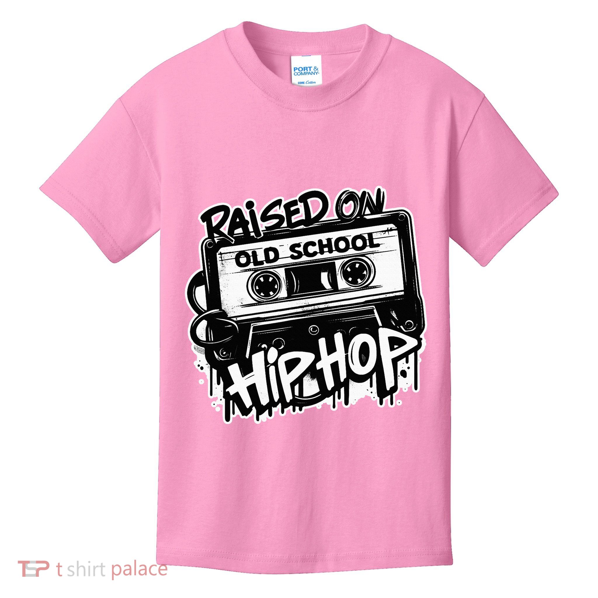 Raised On Old School Hip Hop Anniversary Cassette Graffiti Kids T-Shirt