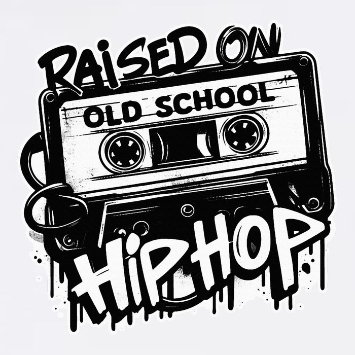 Raised On Old School Hip Hop Anniversary Cassette Graffiti Cooling Performance Crew T-Shirt