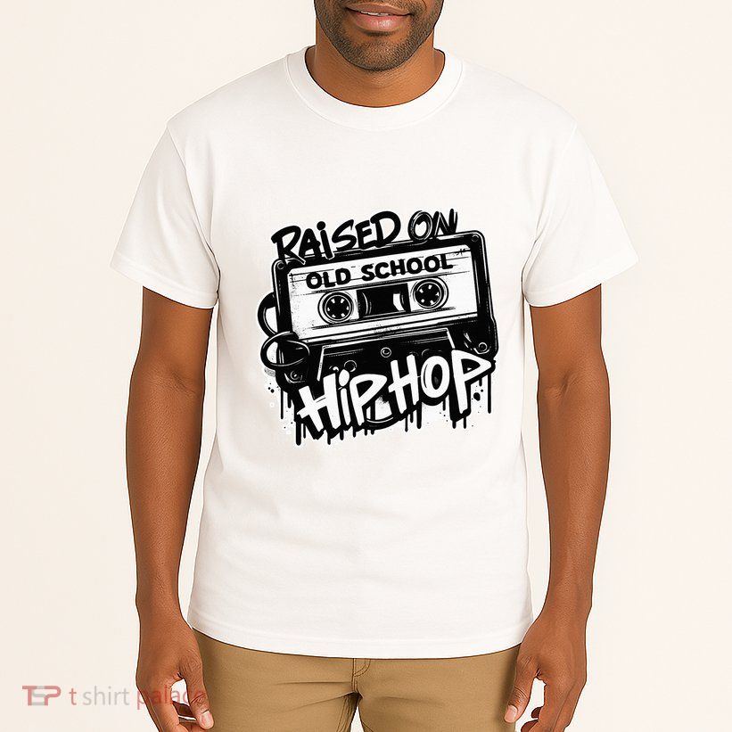 Raised On Old School Hip Hop Anniversary Cassette Graffiti Tall T-Shirt
