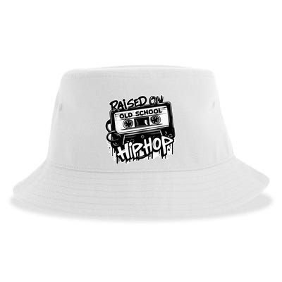 Raised On Old School Hip Hop Anniversary Cassette Graffiti Sustainable Bucket Hat