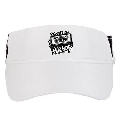 Raised On Old School Hip Hop Anniversary Cassette Graffiti Adult Drive Performance Visor