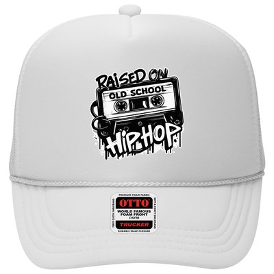 Raised On Old School Hip Hop Anniversary Cassette Graffiti Trucker Hat