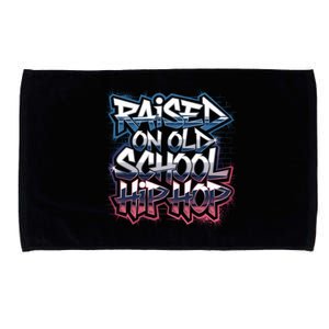 Raised On Old School Hip Hop Cool Gift Cassette Graffiti Rap Gift Microfiber Hand Towel