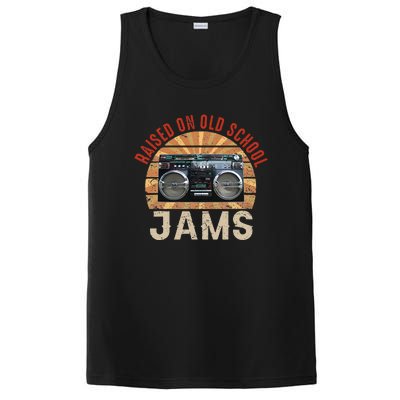 Raised On Old School Jams Hip Hop R&B Pop Rock 80s 90s PosiCharge Competitor Tank