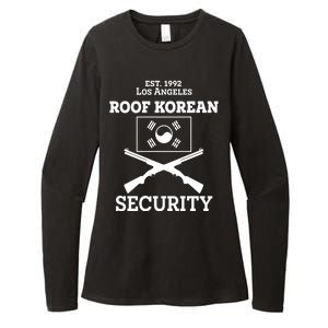 Roof Korean Security Est 1992 Los Angeles Womens CVC Long Sleeve Shirt