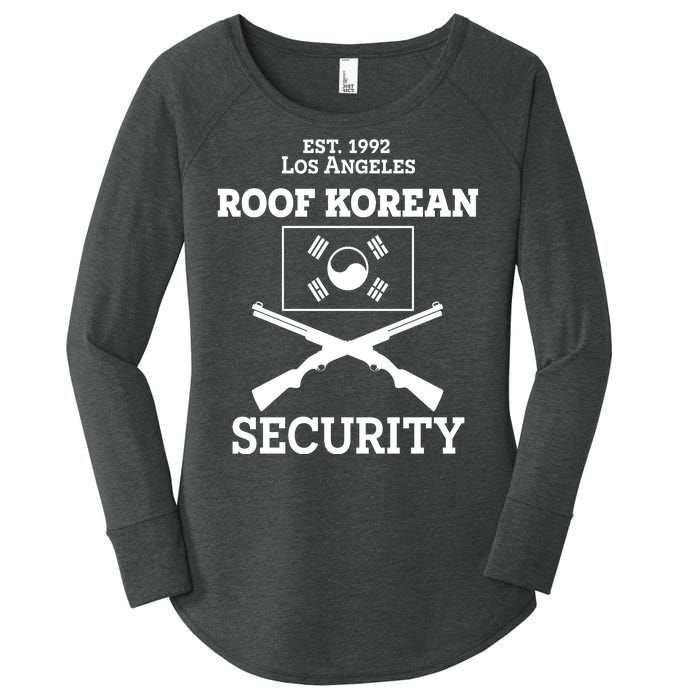 Roof Korean Security Est 1992 Los Angeles Women's Perfect Tri Tunic Long Sleeve Shirt