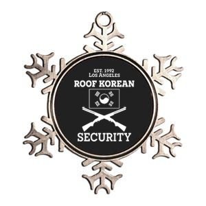 Roof Korean Security Est 1992 Los Angeles Metallic Star Ornament