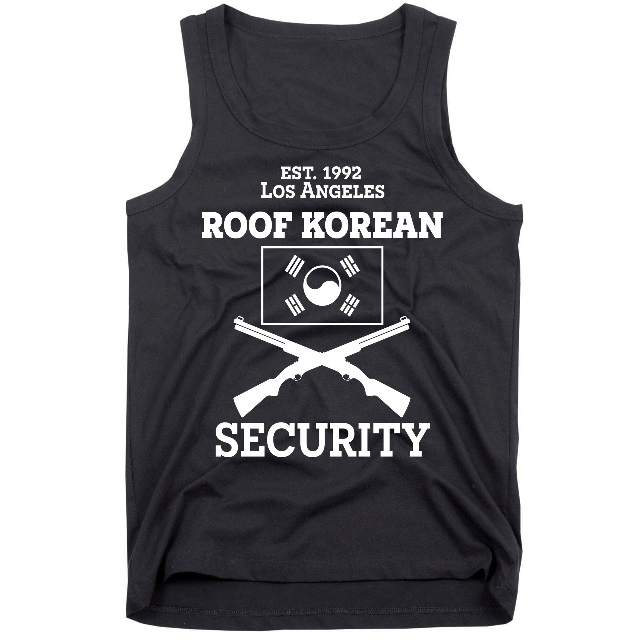 Roof Korean Security Est 1992 Los Angeles Tank Top