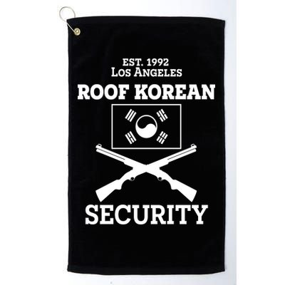 Roof Korean Security Est 1992 Los Angeles Golf Towel