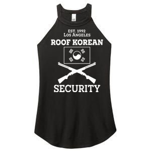 Roof Korean Security Est 1992 Los Angeles Women's Perfect Tri Rocker Tank