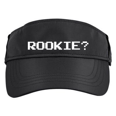 Rookie? Retro Video Game Pixel Basketball Logo Adult Drive Performance Visor