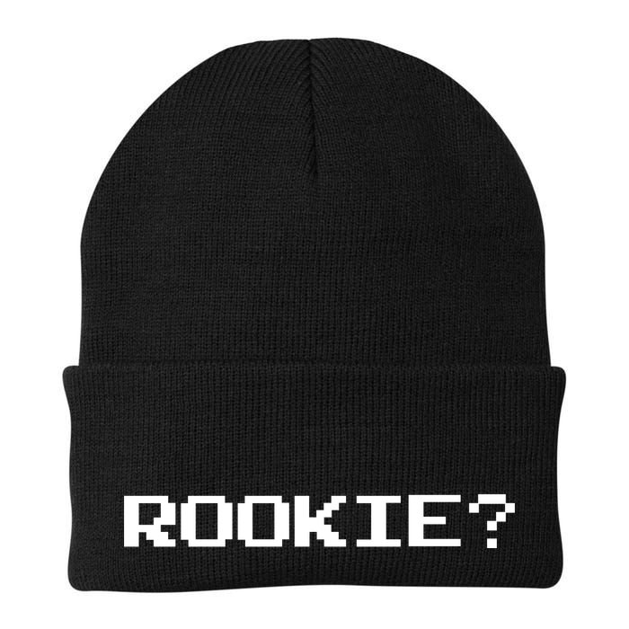 Rookie? Retro Video Game Pixel Basketball Logo Beanie