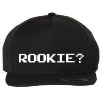 Rookie? Retro Video Game Pixel Basketball Logo Wool Snapback Cap