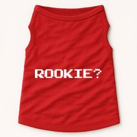 Rookie? Retro Video Game Pixel Basketball Logo Doggie Tank
