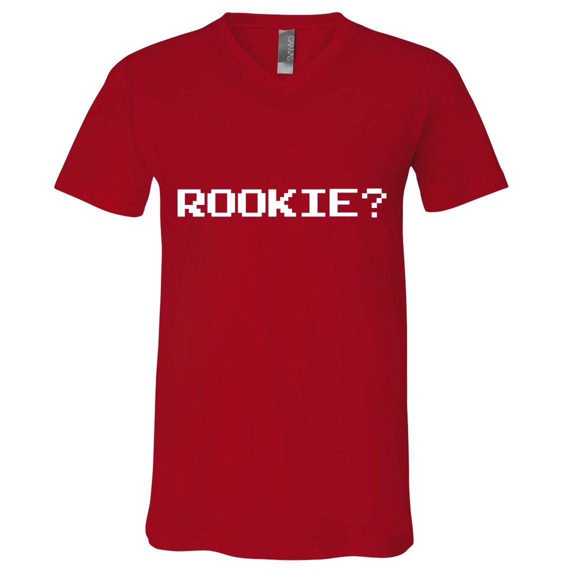 Rookie? Retro Video Game Pixel Basketball Logo V-Neck T-Shirt