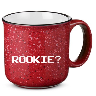 Rookie? Retro Video Game Pixel Basketball Logo 15oz Campfire Ceramic Mug
