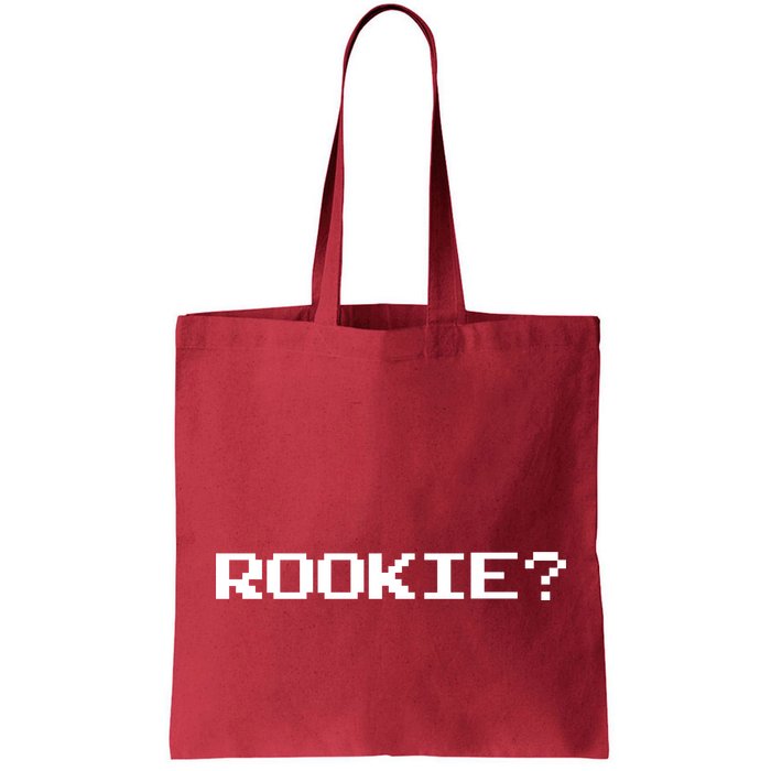 Rookie? Retro Video Game Pixel Basketball Logo Bag