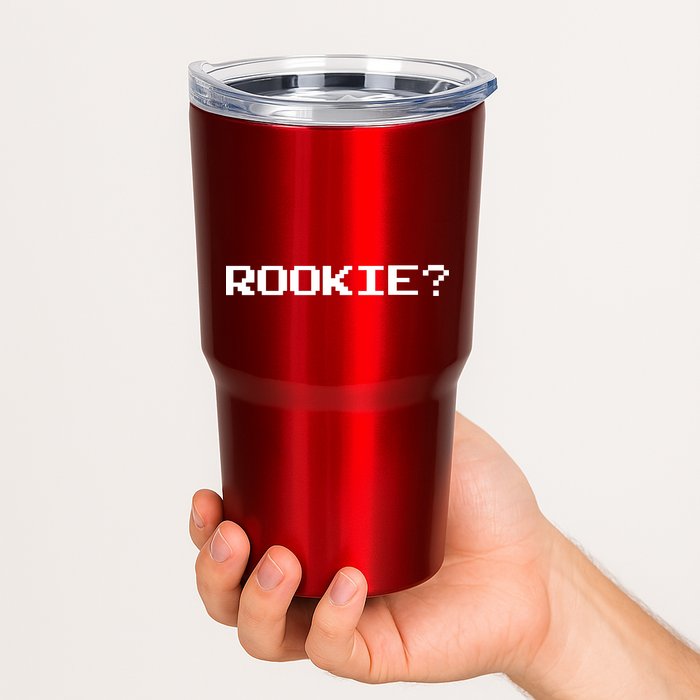 Rookie? Retro Video Game Pixel Basketball Logo Tumbler
