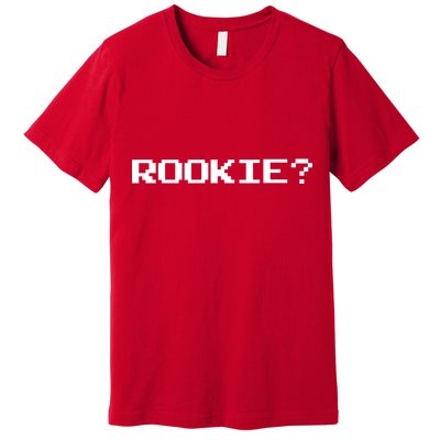 Rookie? Retro Video Game Pixel Basketball Logo Premium T-Shirt