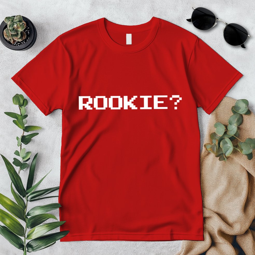Rookie? Retro Video Game Pixel Basketball Logo Premium T-Shirt