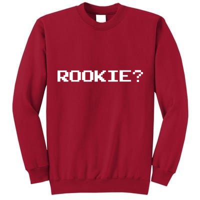 Rookie? Retro Video Game Pixel Basketball Logo Tall Sweatshirt