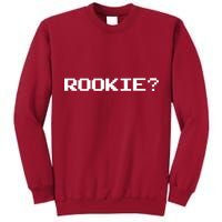 Rookie? Retro Video Game Pixel Basketball Logo Tall Sweatshirt