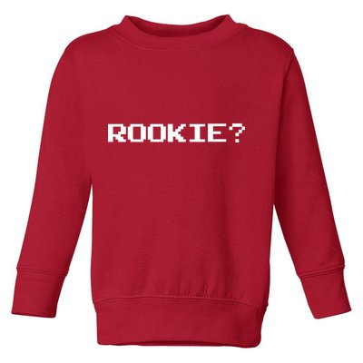 Rookie? Retro Video Game Pixel Basketball Logo Toddler Sweatshirt