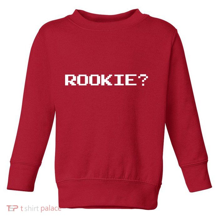 Rookie? Retro Video Game Pixel Basketball Logo Toddler Sweatshirt