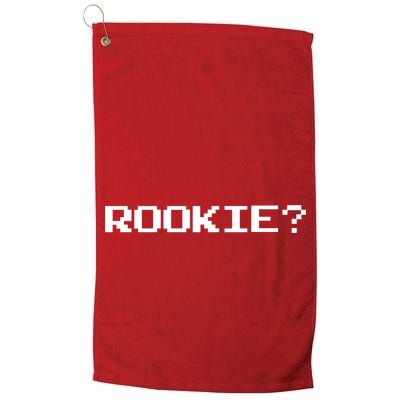 Rookie? Retro Video Game Pixel Basketball Logo Golf Towel