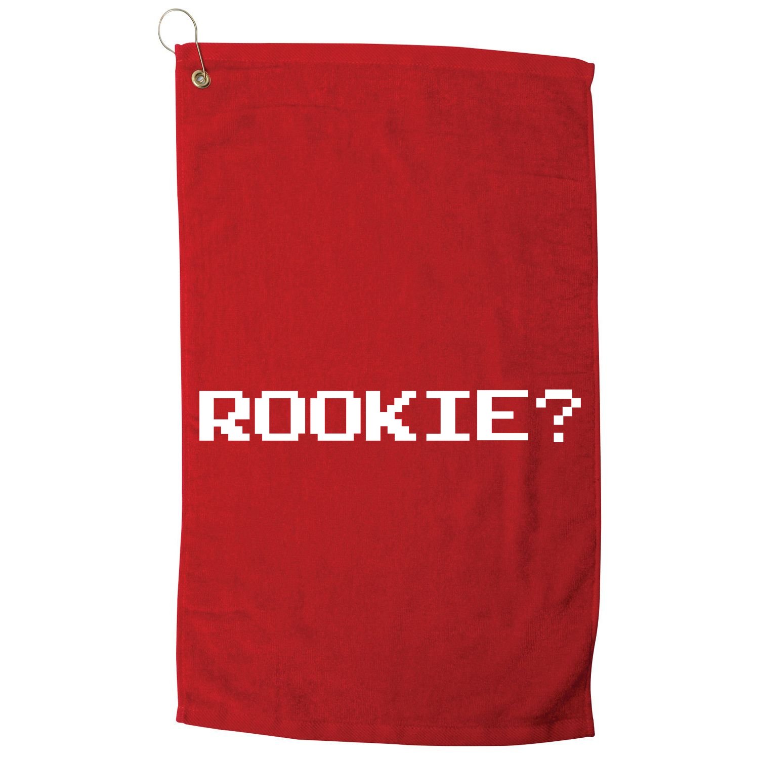 Rookie? Retro Video Game Pixel Basketball Logo Golf Towel