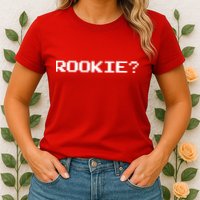 Rookie? Retro Video Game Pixel Basketball Logo Womens T-Shirt