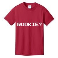 Rookie? Retro Video Game Pixel Basketball Logo Kids T-Shirt