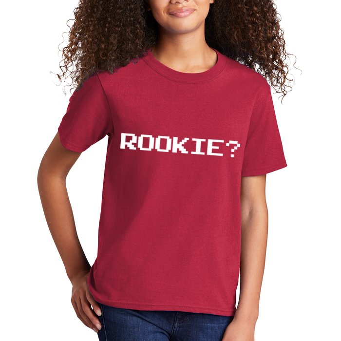 Rookie? Retro Video Game Pixel Basketball Logo Kids T-Shirt