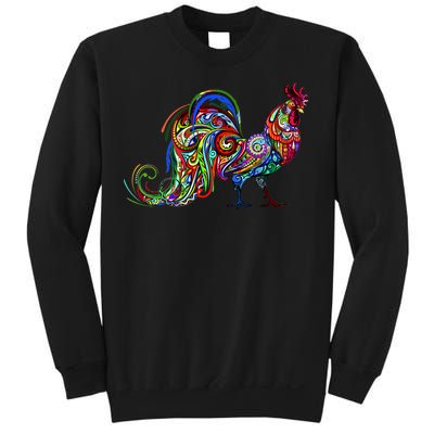 Rooster Trippy Cockerel Cock Sweatshirt