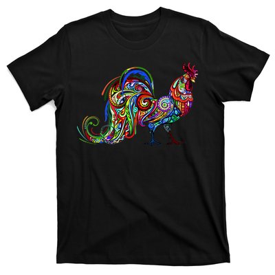 Rooster Trippy Cockerel Cock T-Shirt