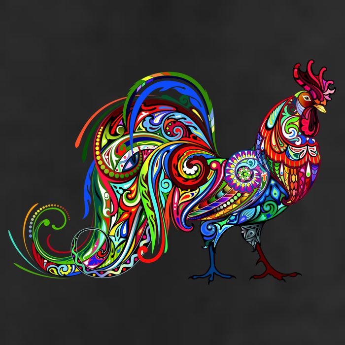 Rooster Trippy Cockerel Cock Beanie