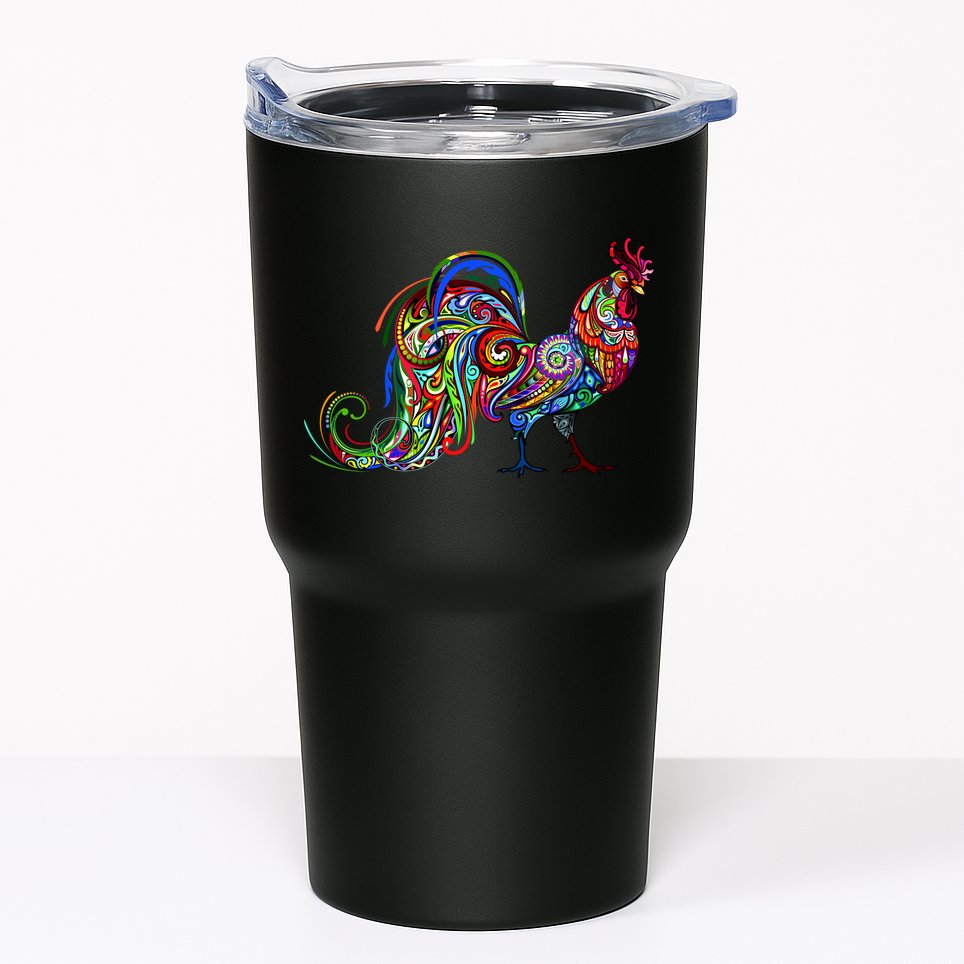 Rooster Trippy Cockerel Cock Tumbler