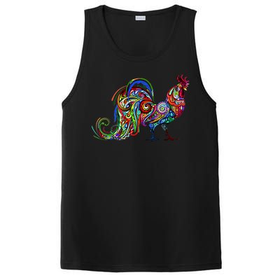 Rooster Trippy Cockerel Cock PosiCharge Competitor Tank