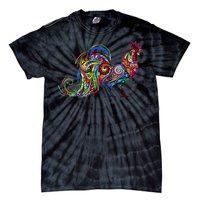 Rooster Trippy Cockerel Cock Tie-Dye T-Shirt