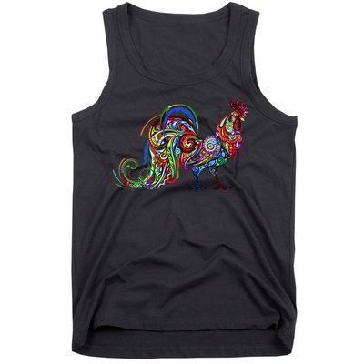 Rooster Trippy Cockerel Cock Tank Top