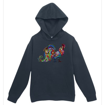 Rooster Trippy Cockerel Cock Urban Pullover Hoodie